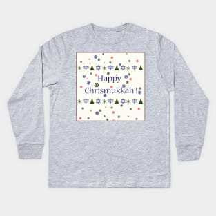 Happy Christmas Hanukkah Combo Kids Long Sleeve T-Shirt